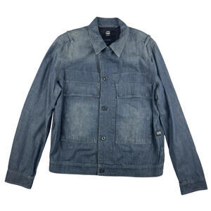 G-Star RAW Utility Flap Pocket Denim Jacket Blue Size L